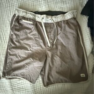 Vuori Banks Red-Brown Drawstring Shorts